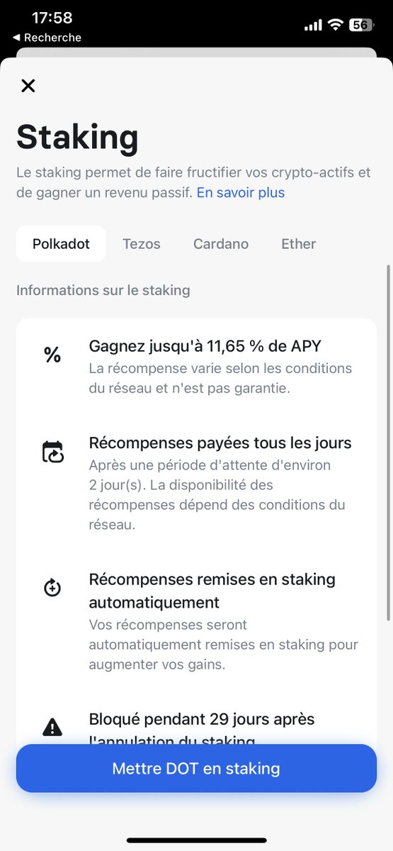 gregory_raymond's tweet photo. La néo-banque @RevolutApp a commencé à proposer du staking de cryptos à ses clients européens 🇪🇺

En clair, il possible de participer à la sécurité des blockchains en échange d'un rendement depuis l'application

J'ai pu le constater sur Ethereum, Polkadot, Cardano et Tezos https://t.co/rTjdCFRCoL