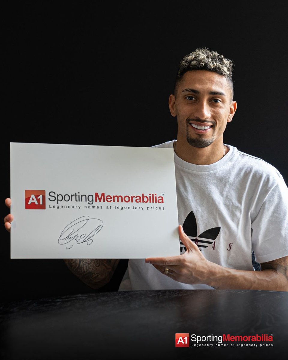 Raphinha signs for A1 Sporting Memorabilia! . The Brazilian became the latest star to sign products for A1 Sporting Memorabilia when he put pen to product at one of our most recent signing sessions. . . #A1SportingMemorabilia #Barcelona #FCB #LeedsUtd #LaLiga #Spurs #Football