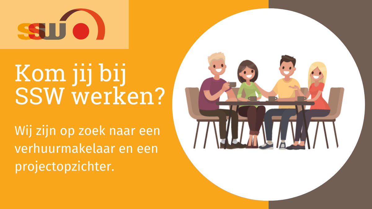 Collega's gezocht! We zijn op zoek naar een #verhuurmakelaar en een #projectopzichter. Nieuwsgierig? Lees snel de #vacature op ssw.nl/vacatures
