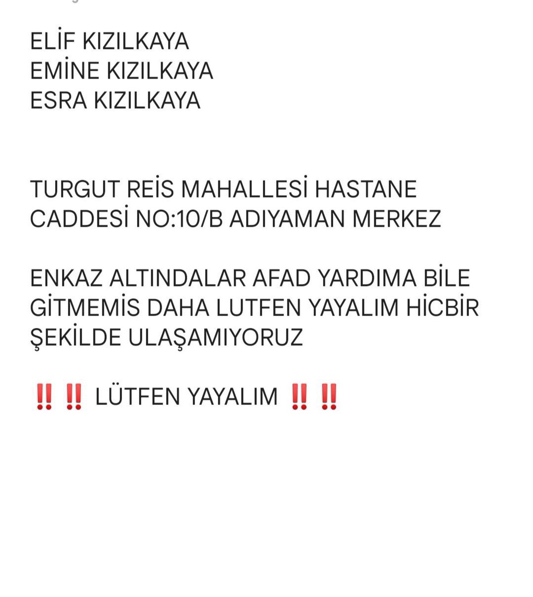 #deprem #DEPREMOLDU <a href="/AFADTurkiye/">AFAD</a> <a href="/ahbap/">Ahbap</a> <a href="/AdiyamanBelTR/">Adıyaman Belediyesi</a>