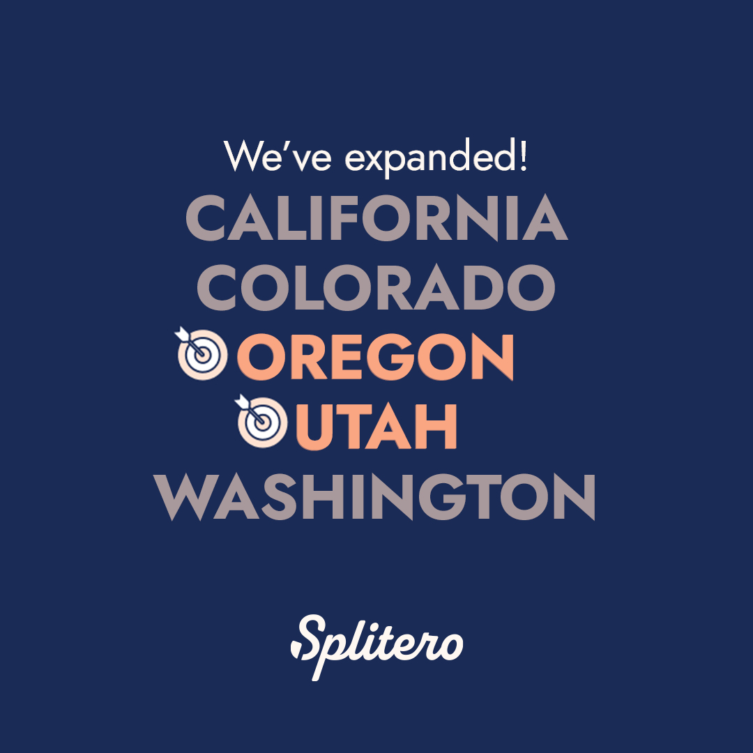 splitero's tweet image. In case you missed it, Splitero recently expanded to two new states! We're now helping homeowners in Oregon and Utah, in addition to California, Colorado, and Washington!

#SpliteroExpansion #HomeEquityInvestments