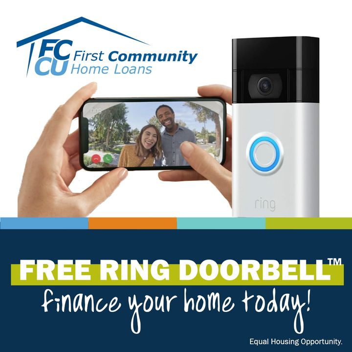 Homeownership has a nice ring to it.🗝️ The first 50 members who are approved for a residential mortgage loan through the FCCU Home Loans team will receive a Ring Video Doorbell as their gift!🏡

Get started here: bit.ly/3oBtogd