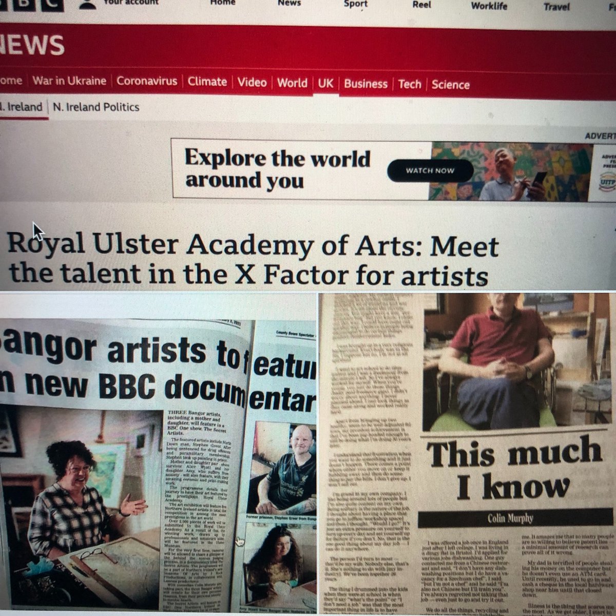 It’s all happening, baby! Great buzz for #SecretArtists thanks for all the coverage @BBCNewsNI  @irishexaminer  CountyDownReporter let’s hope everyone enjoys the main event now. It airs this Wednesday (8th Feb) on @bbcone at 10.40pm, also on iPlayer