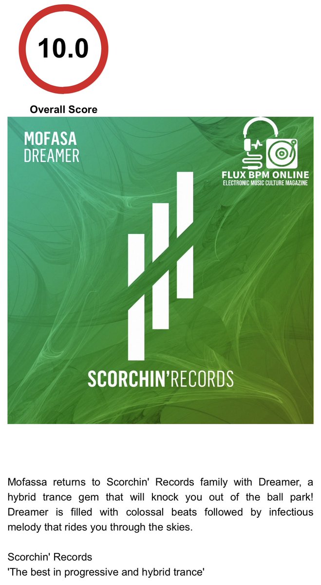 #Review @djmofasa - Dreamer out on @scorchinrecords @BlackHoleRec @Super8Tab fluxbpmonline.blogspot.com/2023/02/review… @Onemixradio @1mixTrance #progressivetrance #hybridtrance