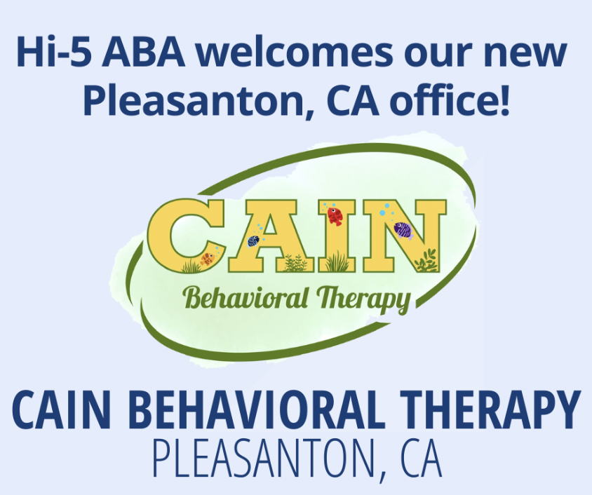 Hi5ABA1's tweet photo. Hi-5 ABA welcomes our new Pleasanton, California office, Cain Behavioral Therapy!
Learn more about Cain Behavioral Therapy at:
https://t.co/9v8gtFu56r https://t.co/ysG9Tz6s7P
