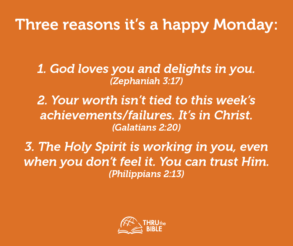 ThruTheBibleNet's tweet photo. Happy Monday, friends, we're glad you're here. Take a moment to rest in these truths before diving in to your busy week. #TTB #BibleBus #Amen https://t.co/38IGI9rprP