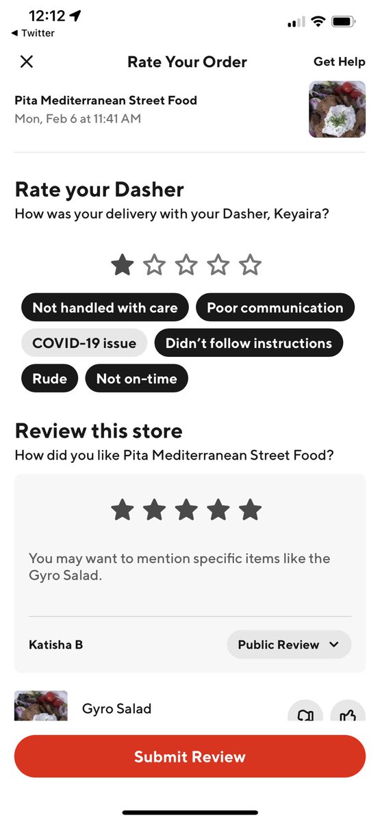 PattiesKakes's tweet photo. @DoorDash @DoorDash_Help just lost 2 loyal customers today. I don’t have enough time to pick-up lunch, so I use you all faithfully to deliver my food. But after my experience today I will eat a can of souse meat before I order through y’all again. Poor service and communication. https://t.co/9Y3NUTNQVb