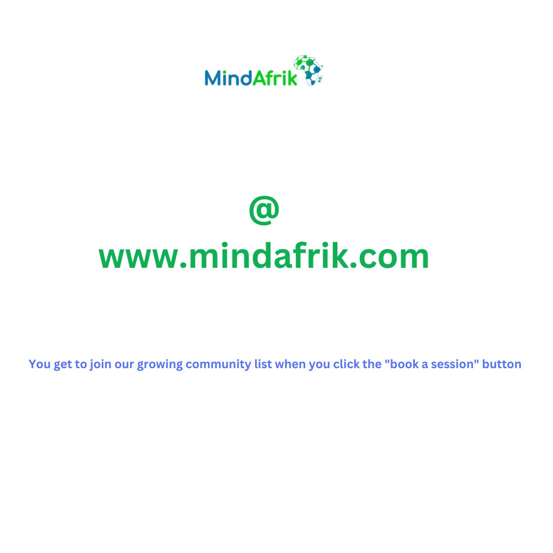 mindafrik's tweet image. Send a DM today! for we are a message, mail or call away.
Support@mindafrik.com and we offer supportive listening at MINDAFRIK.

#signsofdepression
#depressionisreal
#supportivelistening
#Therapy
#Mindafrikcommunity
#Mindafrik