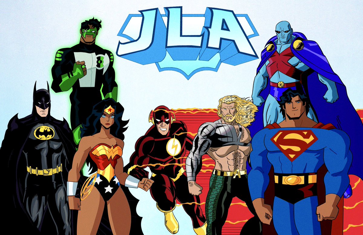 The 90s Returns! Collaboration with @pencilsandcapes to show off our take on the 90s era Justice League of America! 
——
#JLA #JusticeLeague #JusticeLeagueOfAmerica #DC #GrantMorrison #HowardPorter #90s