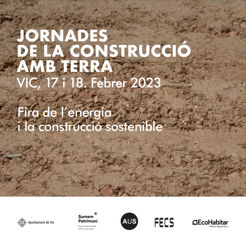 Desde <a href="/auscatalunya/">AuS</a>, agrupació del @coacatalunya, conjuntament amb la <a href="/fecsvic/">FECS · Fira de l'Energia i Construcció sostenible</a> Fira de l’energia i la construcció sostenible, organitzem les Jornades de la Construcció amb terra el 17 i 18 de febrer 2023 a Vic. Us esperem!
bit.ly/3jtXaGt
#bioconstruccion #rammedearth