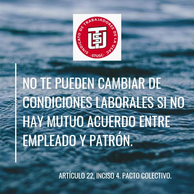 SStusc's tweet photo. No al cambio de horarios. No al cambio de condiciones de trabajo. No te pueden reducir horas de trabajo.

¡STUSC PRESENTE!

@usacenlinea @ClaustroPsico  @ipn_usac @ceusac https://t.co/ZfvhfJHHEj