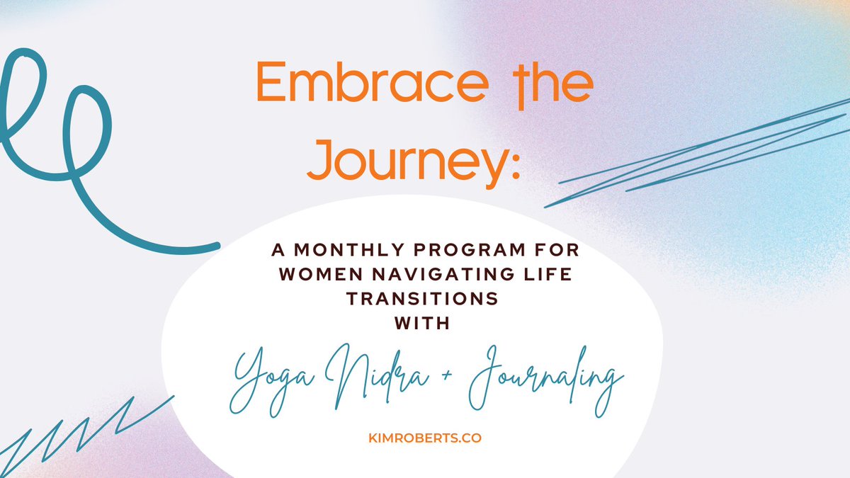 KimRoberts108's tweet photo. Embrace the Journey: A monthly membership program for navigating life transitions with guided yoga nidra and journaling practice. #lifetransitions #EmbracetheJourney #YogaNidra #HealingJourney
#Journaling

https://t.co/B7Ozchulkq https://t.co/zAzUgOplci
