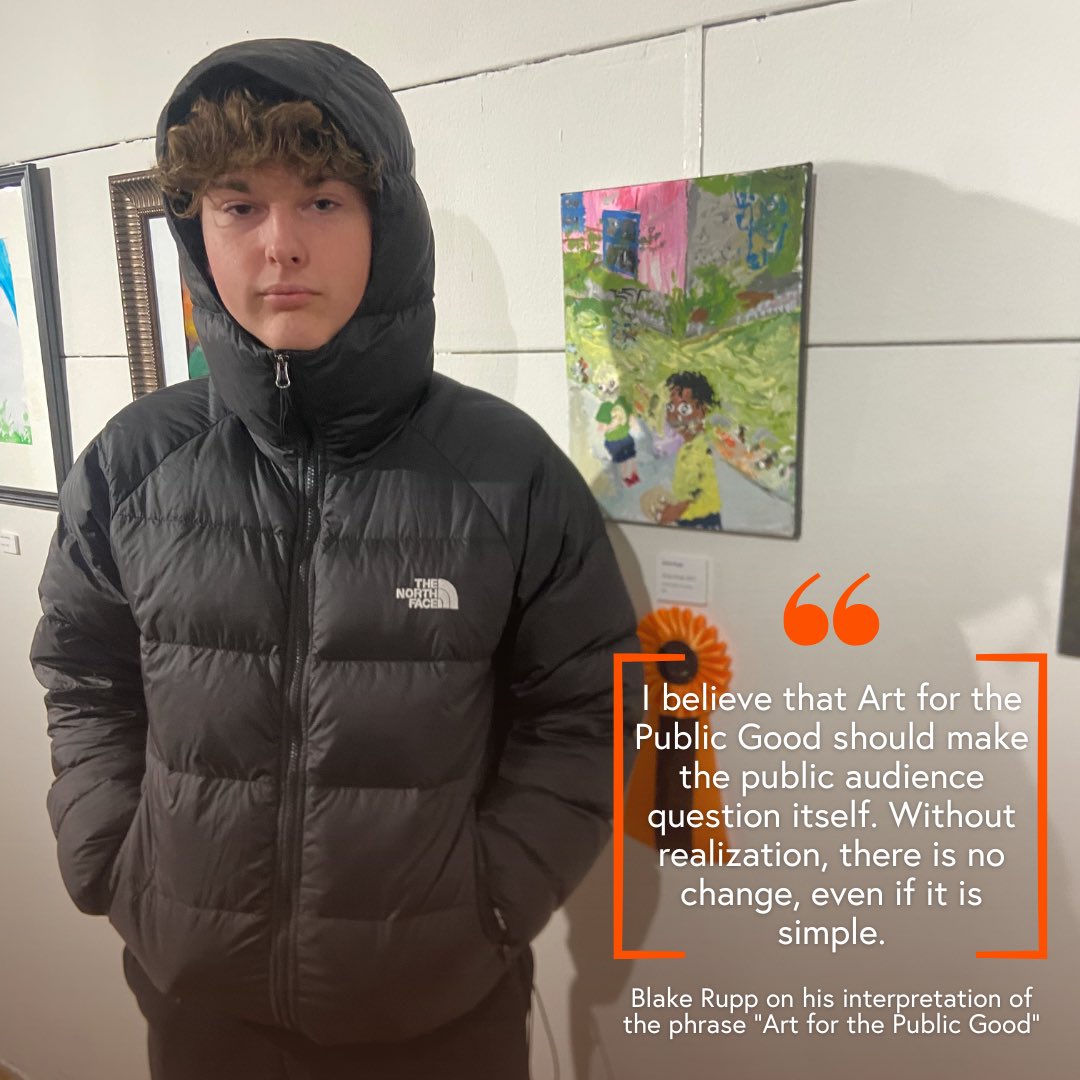 bgsu's tweet photo. Meet Blake Rupp, first-year student and one of six winners of the 2023 Art of Diversity: Art For the Public Good showcase. Today we share what “Art for the Public Good” means to Rupp and how it inspired his work “Purity Bread.”
 
More on the art showcase👇
https://t.co/4tZCpTmTZa https://t.co/P58QOcAKn4