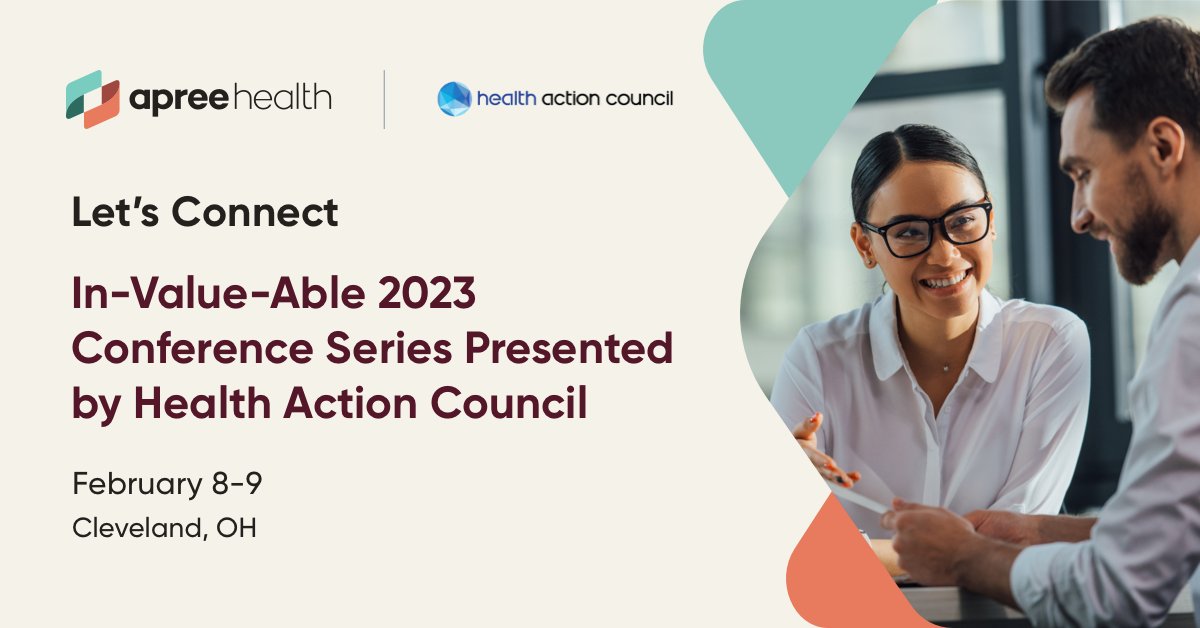apree health (@apreehealth) on Twitter photo This week! We hope to see you at <a href="/WeRHealthAction/">Health Action Council</a>'s In-Value-Able Conference. Join us on Thursday at 3 PM ET to learn how we’re leveraging AI and data to deliver the right care to the right person, at the right time: healthactioncouncil.org/Events/2023-In… This week! We hope to see you at <a href="/WeRHealthAction/">Health Action Council</a>'s In-Value-Able Conference. Join us on Thursday at 3 PM ET to learn how we’re leveraging AI and data to deliver the right care to the right person, at the right time: healthactioncouncil.org/Events/2023-In…