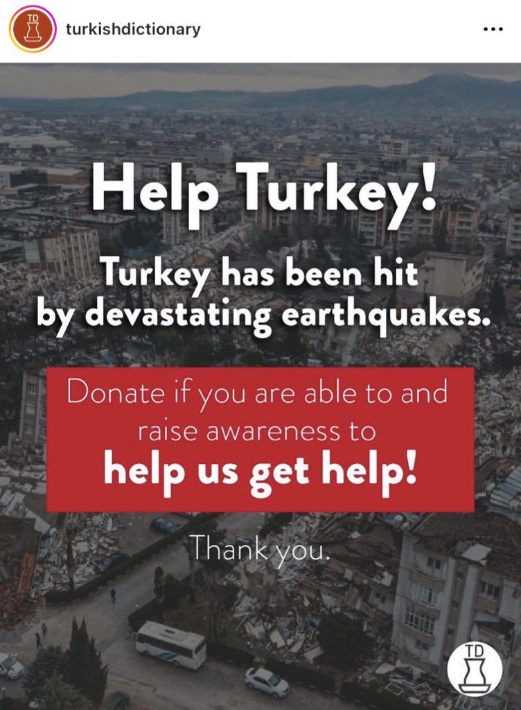 🚨International donations for Turkey.

We've been hit by devastating earthquakes reaching magnitudes of 7.7 more than 1500 casualties have been reported yet. You can find information for donations below. Help us raise awareness and get more help. Thank you. #turkeyhelp