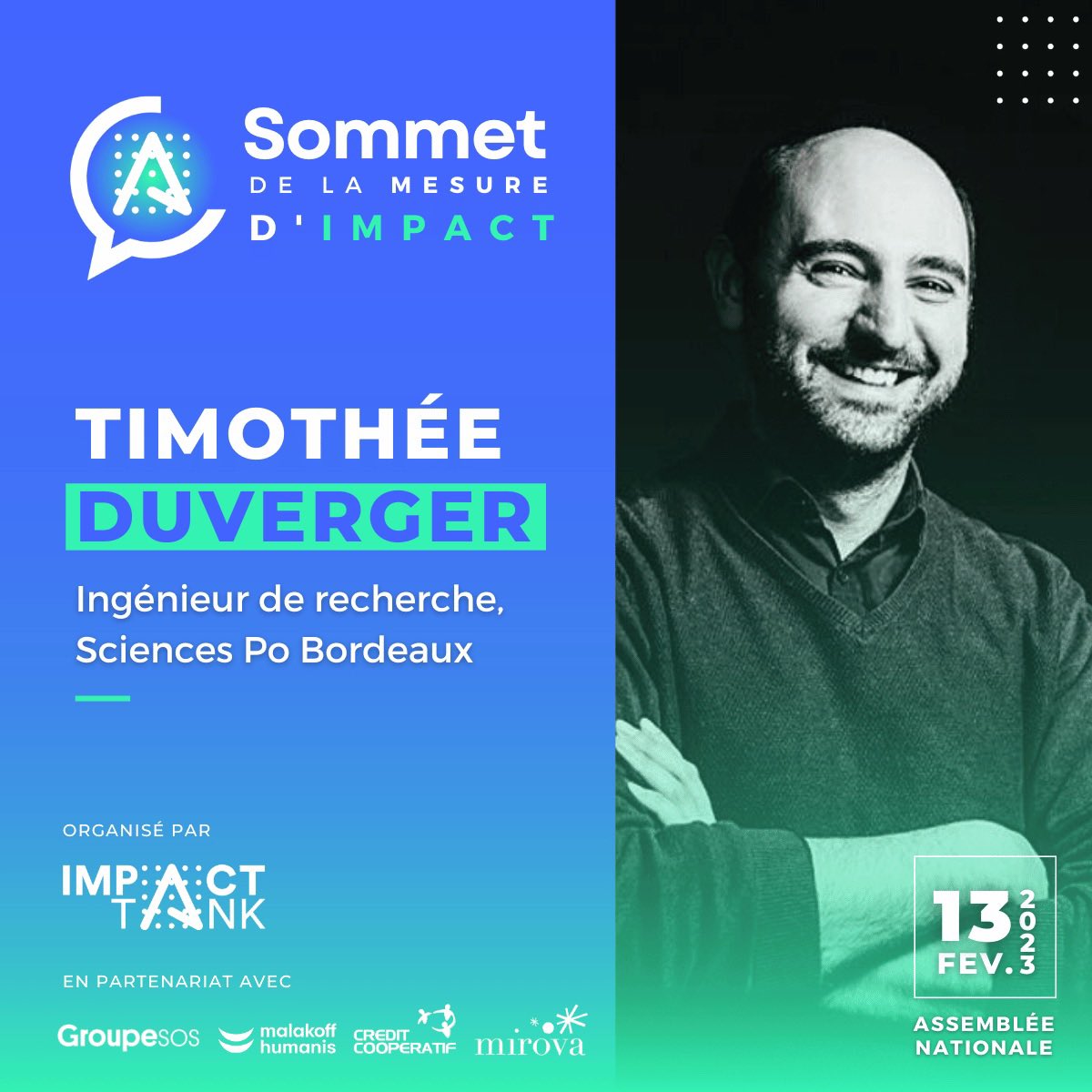 Je participerai au Sommet de la mesure d’impact le 13/02 à l’AN.

L’occasion de travailler sur l’engagement sociétal des entreprises dans les territoires. 

Programme et inscription ici 👉 impact-tank.org/sommet/

#Newdeal4Impact #SMI2023 #impactpositif #inclusion #durabilité