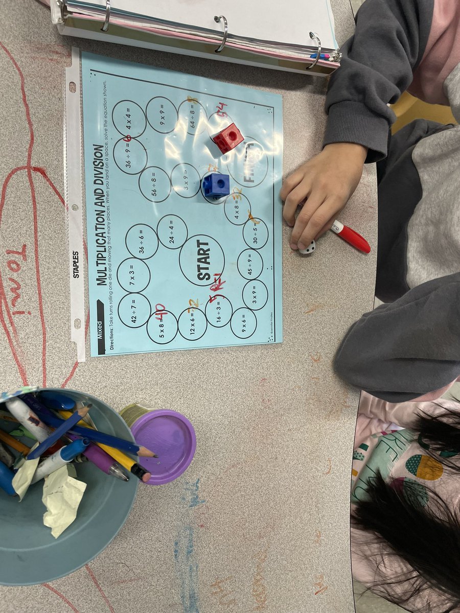 Practicing our division facts with some games today. <a href="/DesmondHDSB/">Viola Desmond Public School</a>
