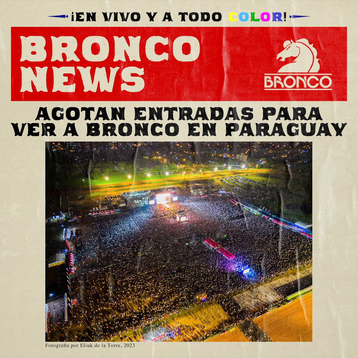 Grupo_Bronco's tweet photo. BRONCO NEWS: Una locura ha sido la presencia de Bronco en Paraguay que llegó este fin de semana con su gira “En Vivo y a Todo Color” agotando las entradas de todos sus conciertos.

Lee la nota completa aqui:
https://t.co/c9APTCbySX https://t.co/Wvgec2mIOa