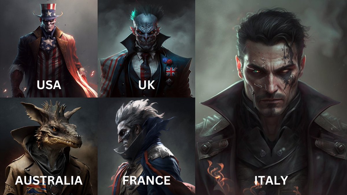 Sealand on Twitter "We asked AI to turn countries into villains. What