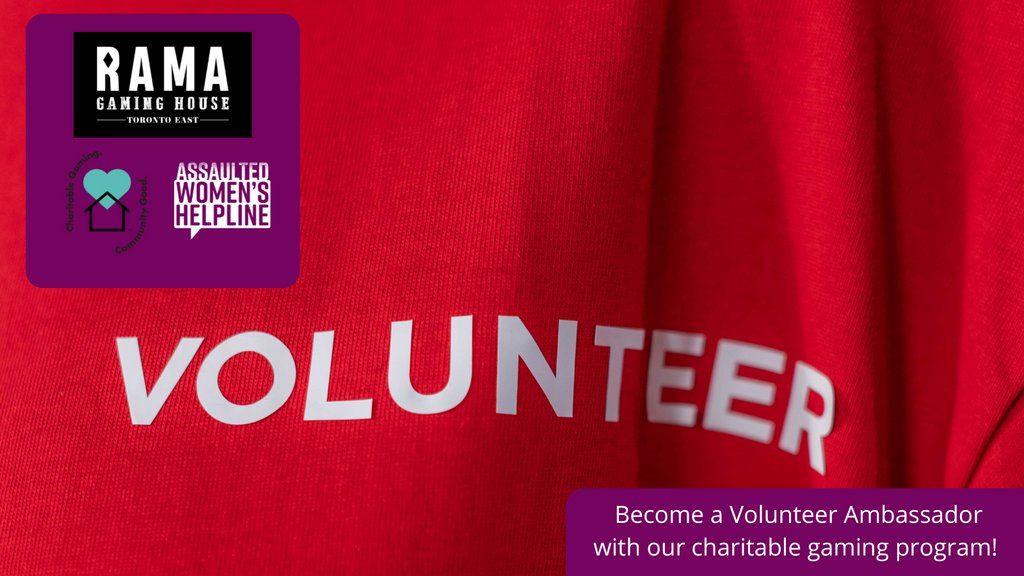 AWHL's tweet photo. We are looking for volunteer ambassadors to help with our charitable gaming program! If you have 2-4 hours to spare per month, please contact yharding@awhl.org for more information. #Volunteer #AWHL #Women #Community #RamaGamingHouse #CharitableGaming https://t.co/aEbIjOswmR
