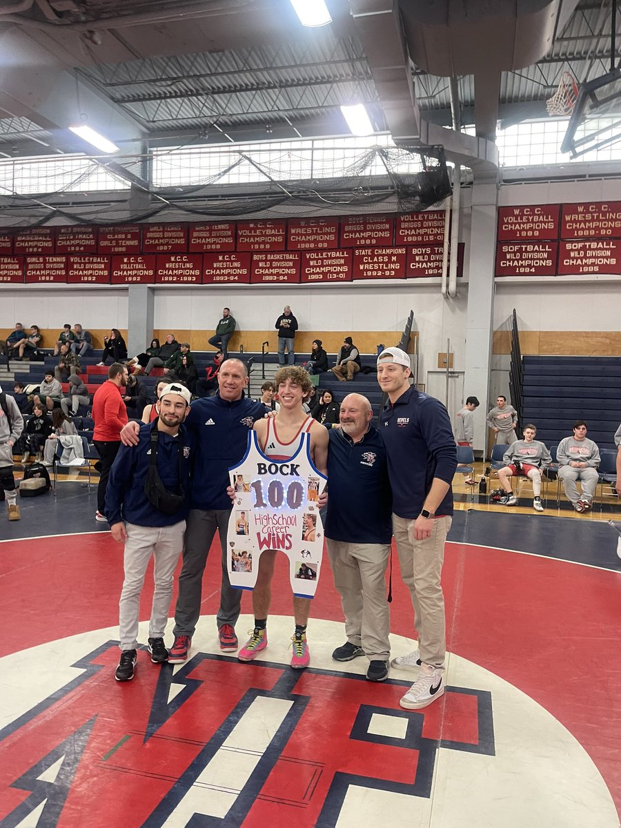 nfhswrestling's tweet photo. Congratulations to Senior Captain Thomas Bock on his 100th win!!! https://t.co/WFeZviaStE