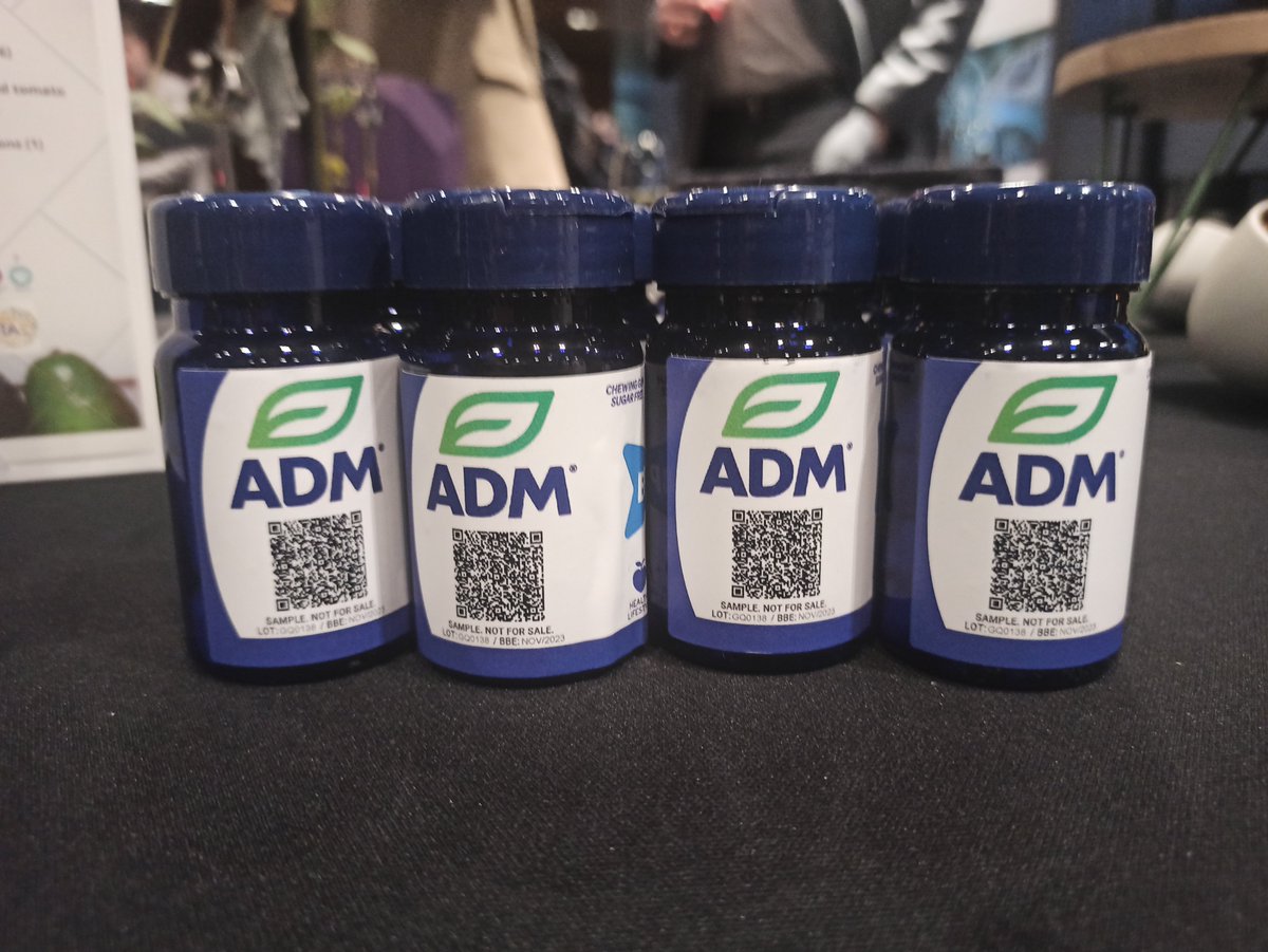 NutraGlobal's tweet photo. Pick up a sample of ADM FIT chewing gum with postbiotic BPL1 during the #Probiota Welcome Reception @ADMupdates  #WellnessProgramme https://t.co/qksBhg9syZ