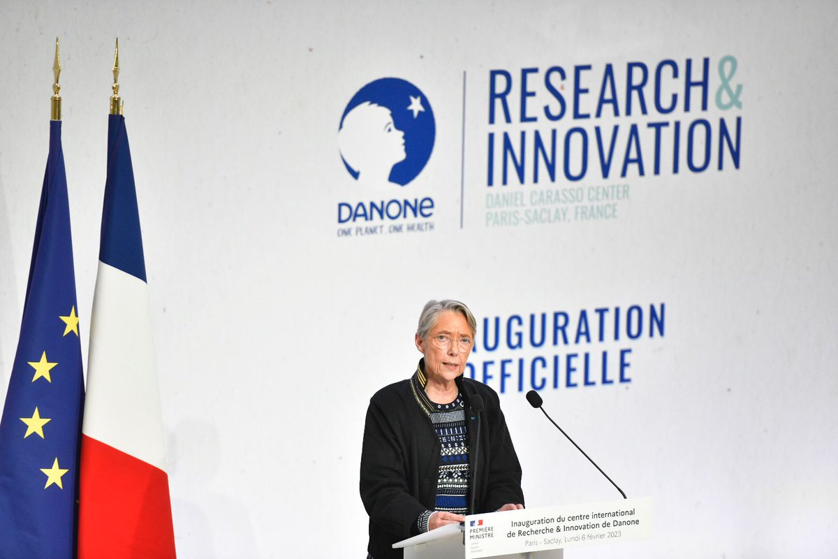 gdelasteyrie's tweet photo. C'est sur le plateau de l'@agglopariSaclay que @DanoneFR inaugure le 1er centre recherche européen de #nutrition et de #santé en présence de @Elisabeth_Borne. Une fierté de plus pour  notre #territoire toujours plus dynamique et #innovant ! https://t.co/z90Ruu5r3P