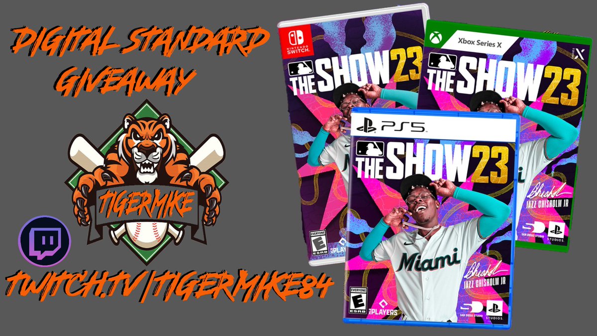 TigerMike84's tweet photo. Digital Standard Giveaway March 25th

⚾️Retweet &amp; Like 
⚾️Follow my Twitter &amp; Twitch
⚾️Leave comment with your twitch name to confirm following

Twitter you better keep this one and stop messing up
@TheShowStreams #MLBTheShow23 https://t.co/0xCzC7SDxs