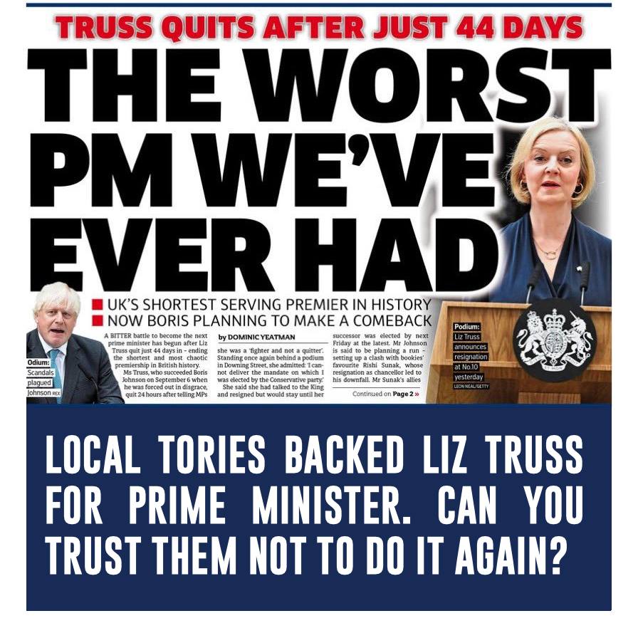 With the local elections just around the corner, it's important to remember that some #Basingstoke Tory Cllrs backed Liz Truss to be Prime Minister... 

#VoteLabour