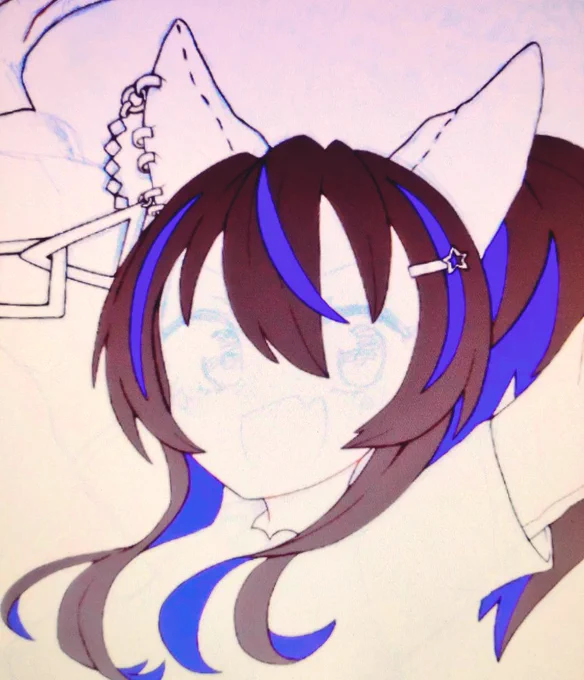 ヘリオス描く時いつも言ってる気がするけどマジで耳の装飾わからんッッ!!! 