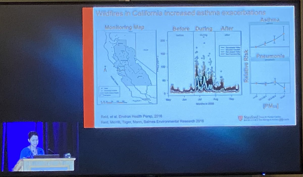TAMillerAllergy's tweet photo. Thunderstorm asthma (Australia) and severe wildfires (California) - have dramatic effects on vulnerable populations. TinaSindher #WSAAI2023 https://t.co/E3KNQbYPsT