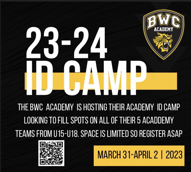 Camp is filling up fast, register today for the opportunity to be part of the <a href="/BWCAcademy/">BWC Academy</a> #BWC2023 academy.                           Click link to register   forms.gle/cLyjRLgd2Hmwbs…