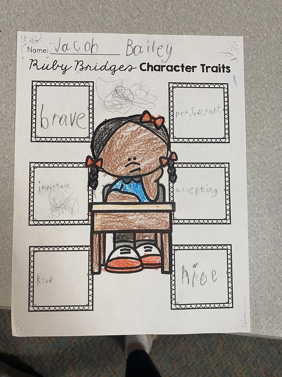 mrspruittfirst's tweet image. Today we learned about Ruby Bridges who was a first grader just like us when she had to be very brave! @MillsRiverSch