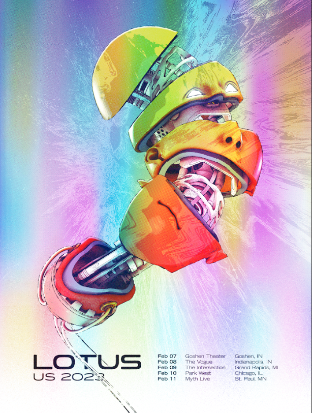 MythLive's tweet image. LOTUS is coming to Myth Live THIS SATURDAY 2/11 and the official tour poster is HERE 🔥 Grab yours at the show (and buy tix if you haven't already!) -&amp;gt; bit.ly/Lotus2-11 @LotusTweets