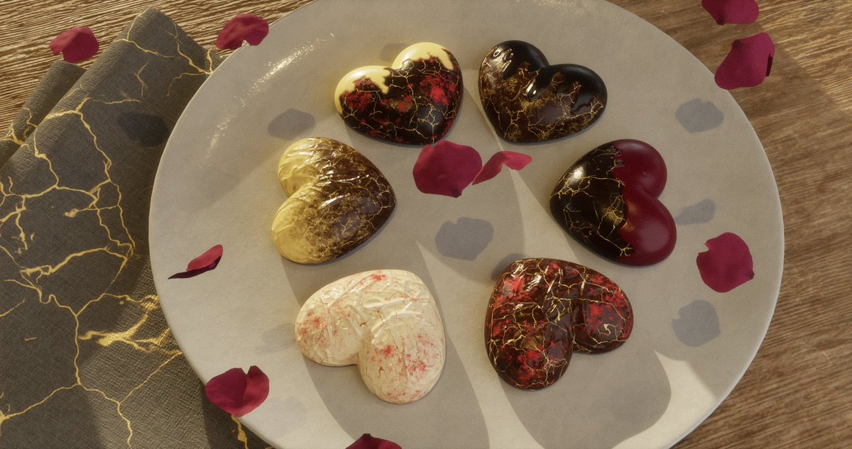 Are you ready to #ShareYourHeART? 💞

Now, through the end of the month, we invite you to share a Valentine's Day-themed scene #MadeInOmniverse.

This yummy render was created by <a href="/TanjaLanggner/">Tanja Langgner</a> using #Rhino, <a href="/pixologic/">pixologic</a> #Zbrush, <a href="/Substance3D/">Adobe Substance 3D</a>, and <a href="/Blender/">Blender 🔶</a>.