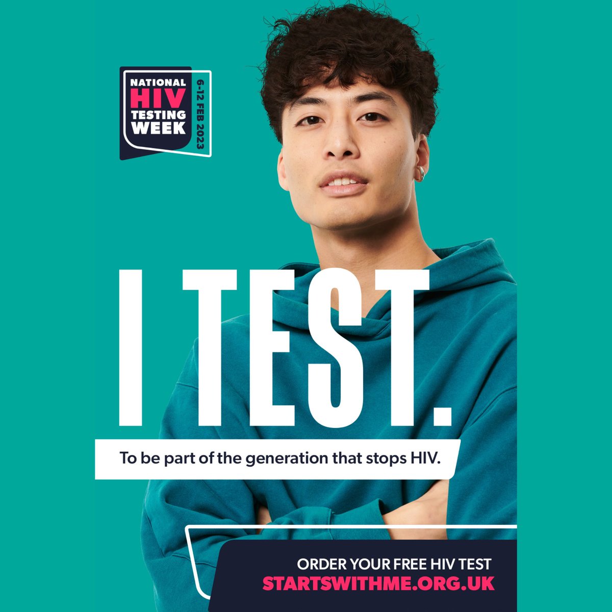 Hey, you! Test this week! I’m so proud to be a face of #NationalHIVTestingWeek this year, and I encourage you to order a kit this week and get tested! startswithme.org.uk @startswith_me @THTorguk #hivtestingweek