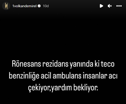 Volkan Demirel’in paylaşımı