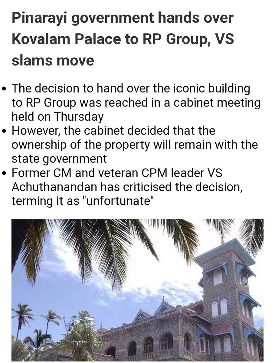 manufyi's tweet photo. @drthomasisaac Dear duplicate phd.
Why @pinarayivijayan hands over Kovalam palace to Ravi Pillai without any tender. Later how 12th fail Bineesh Kodiyeri s/o late #Kodiyeri get a job as VP at #RaviPillai 's company in Dubai?
➡️ https://t.co/OZe91fM2OU
#cpim #Munnar #Ravis @BKodiyeri https://t.co/sYpdXtfZ7G