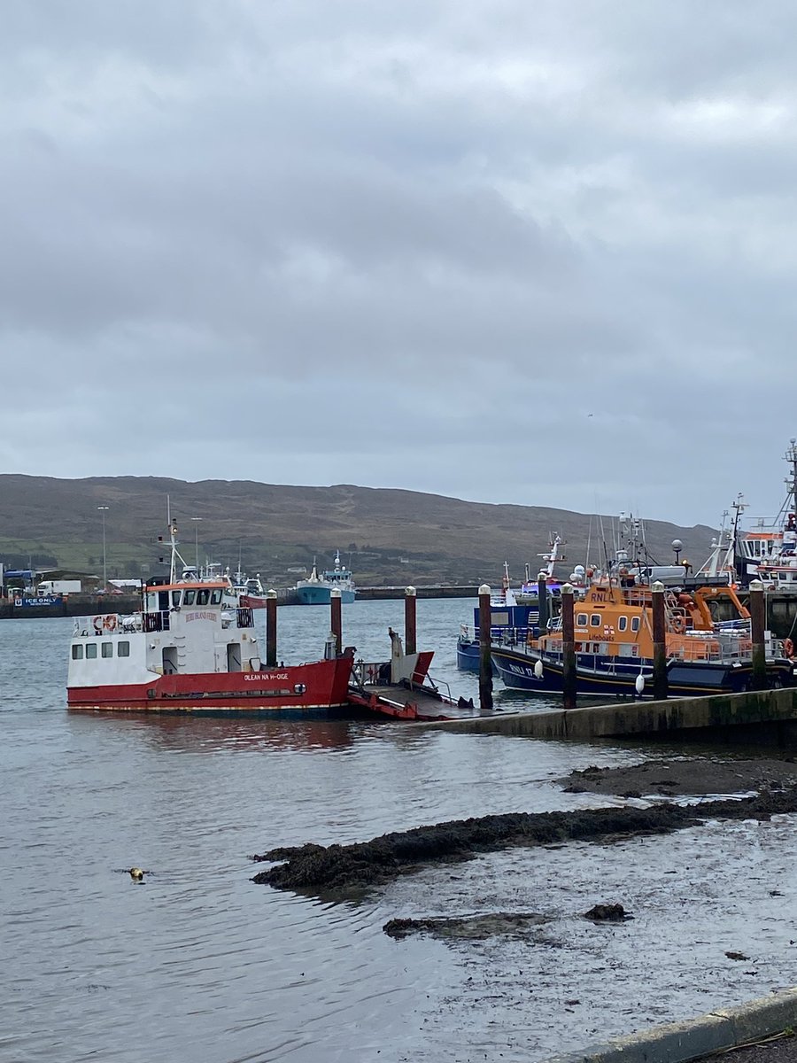 Mollkos's tweet photo. Day 37 spotted 2 important boats, the ferry to Bere Island and the #RNLI Lifeboat, both ready for action #100daysofwalking @NewstalkFM Day 1498 #1500daysofwalking #365daysofwalking https://t.co/W1zjRoaAPQ