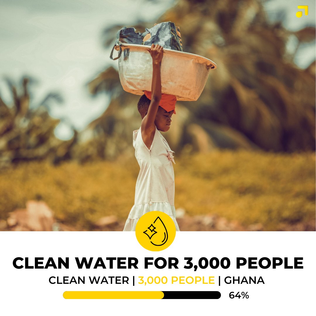Build a water well in Ghana that will impact 3,000 people with clean water - preventing illness and keeping kids in school. Additionally, local workers will build and sustain the water well, stimulating the local economy💧 
bit.ly/3HCjgOT