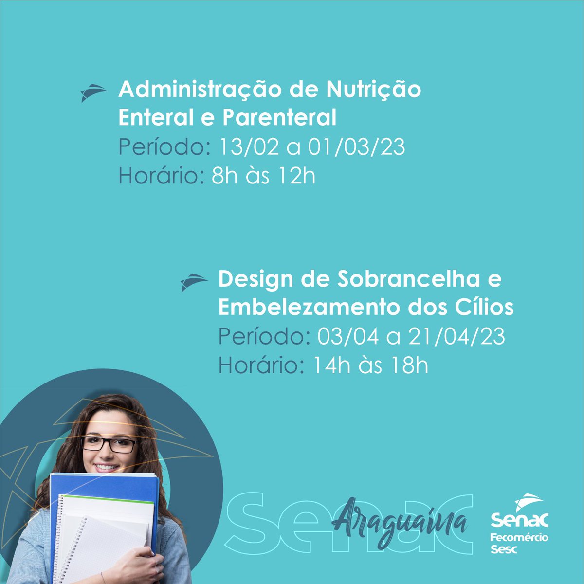 senacto's tweet photo. Quer se qualificar de forma gratuita? Vem para o Programa Senac de Gratuidade 😉 Escolha o curso e se matricule no site https://t.co/REBiOfUs8b ou procure o Senaquinho mais perto de você ⭐
Dúvidas? Chama a gente no zap (63) 99202-0384
#senacto #cursos #vagas #psg #gratuito https://t.co/axQZIOW9i4