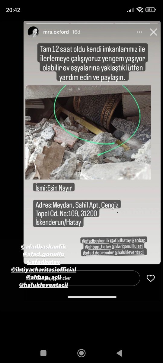 cgrince's tweet photo. @DepremDairesi  @AFADBaskanlik  @AFADHatay  @ahbap @ihtiyacharitasi #depremhatay #deprem #hataydepremi https://t.co/WvL1PYBbOF