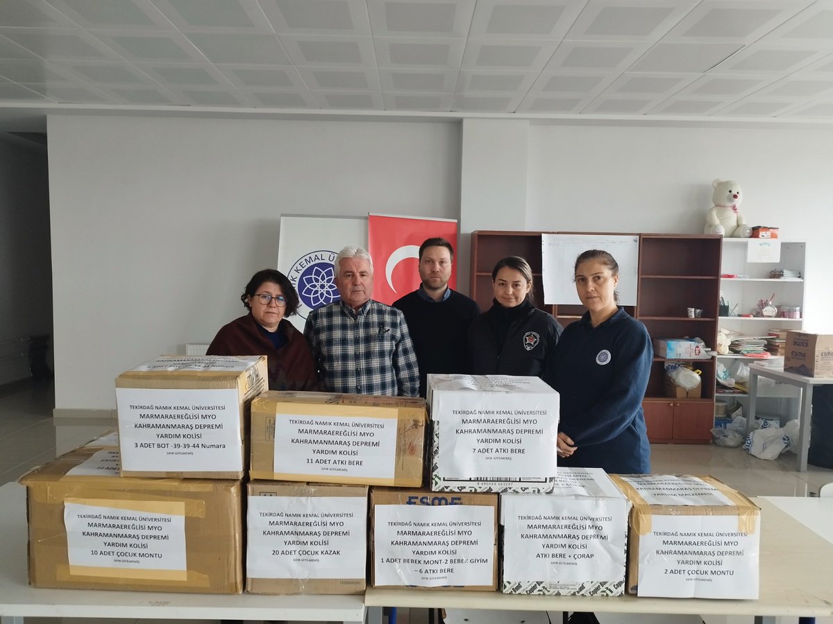 Marmaraereğlisi MYO’dan Kahramanmaraş Deprem Bölgesine Yardım Kolisi Yola Çıktı bhi.nku.edu.tr/haberler/marma…