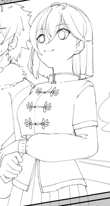 珍しく1回目のラフからそこそこ可愛く描けた気がする 