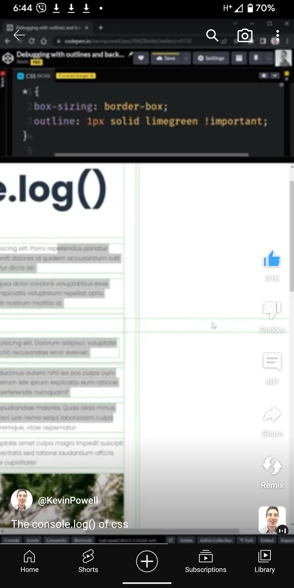 Karim32882557's tweet image. #csshack
The console log of css is outline