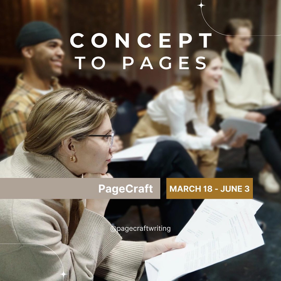PageCraftwrite's tweet image. Our Concept to Pages workshop will run March 18th - June 3rd. For writers of all levels, our curriculum will go through all the steps of developing your project, from that first idea to a fully finished script and beyond. #screenwritingadvice #shortscript #featurescript