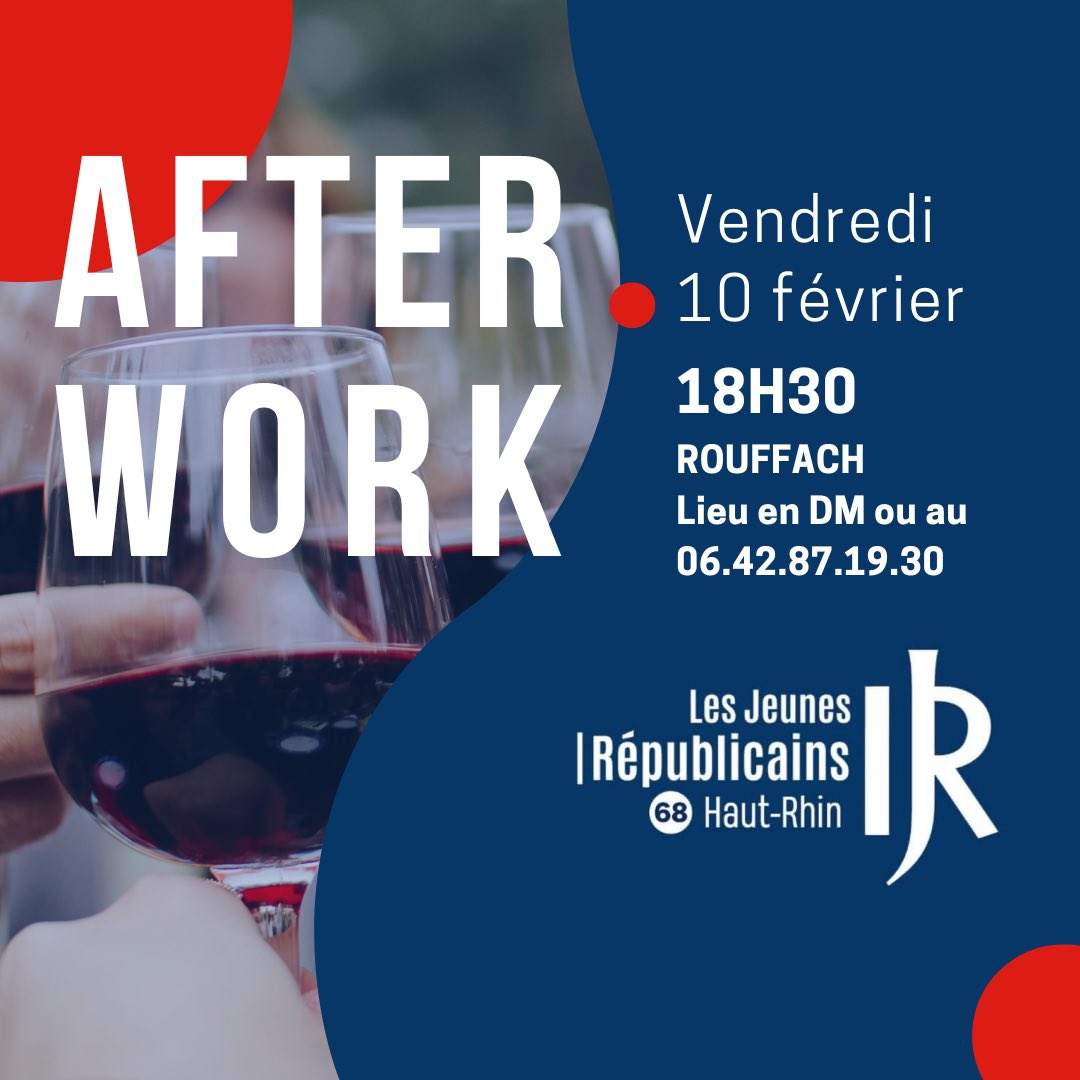 🍻 Rendez-vous ce vendredi à #Rouffach pour un after-work avec les @jeunesreps68 ! 

🔥 Hésite pas à nous DM pour connaître le lieu. 

@jeunesreps