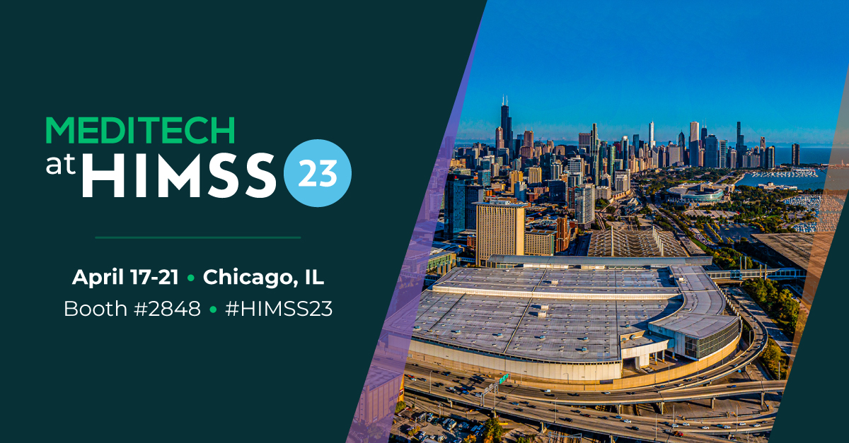 MEDITECH at #HIMSS23! Discover what #Expanse can do for you. See Expanse in action and discover the #EHR that meets the needs of everyone involved in the healthcare journey. Stay tuned for more details on our in-booth demonstrations in the coming weeks. hubs.ly/Q01Bp9kj0