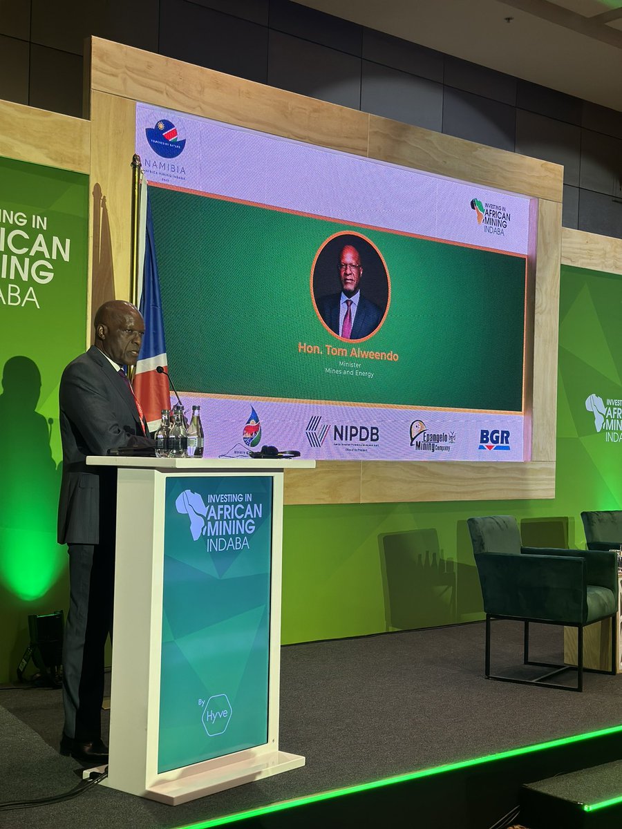 TomAlweendo's tweet photo. #MI23 The future of the mining industry is increasingly being shaped by environmental, social, and governance (ESG) imperatives. We find it important for investors to invest in Namibia to form partnerships and become a part of the societies in which they mine. https://t.co/Lh1RT6nGZZ