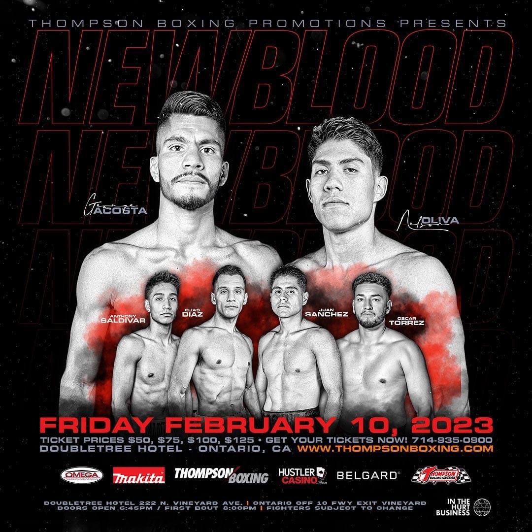 TRUBoxingHeadz's tweet image. This Friday! George “El Yuyu” Acosta vs Marlin Sims in the main event Co-main event “Nuckle” Nelson Oliva Vs Wayne Boudreaux #Boxing #NewBlood @thompsonboxing #ThompsonBoxing